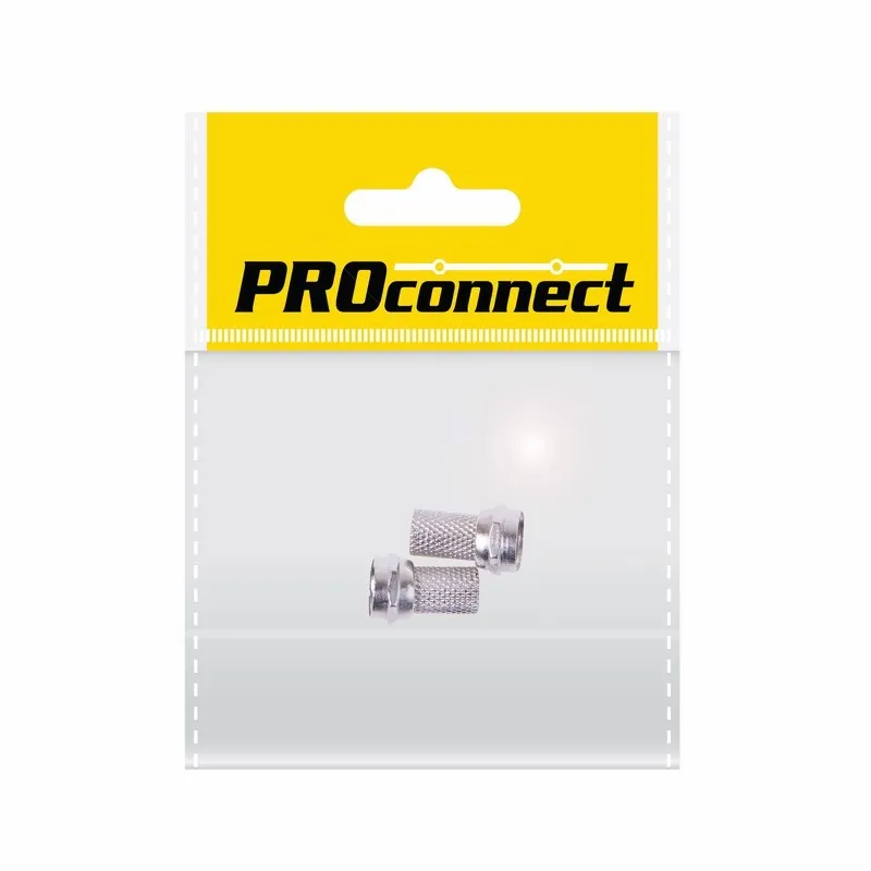 Разъем антенный на кабель, штекер F для кабеля RG-6, (2шт.) (пакет) PROconnect