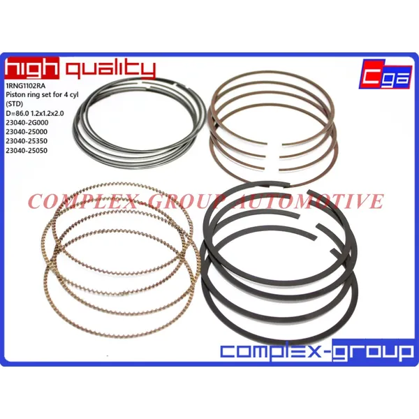Комплект поршневых колец на 4 цилиндра STD CGA 1RNG1102RA