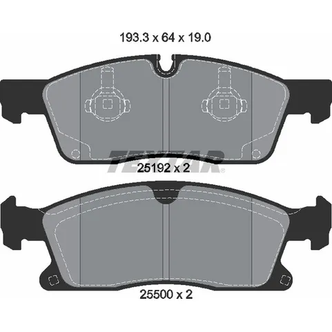 Колодки тормозные дисковые MERCEDES-BENZ GL-CLASS GL 350 BlueTec 4-matic/GL 400 4-matic 12-, M-CLASS TEXTAR 2519201