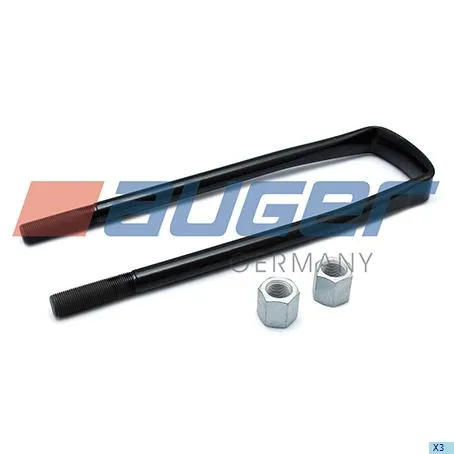 Стремянка листовая рессора MERCEDES M24x2 102x465 М24х2 Р 75 с гайками AUGER 77594