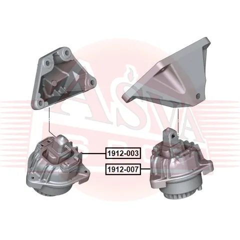 Подушка двигателя правая ASVA 1912-003