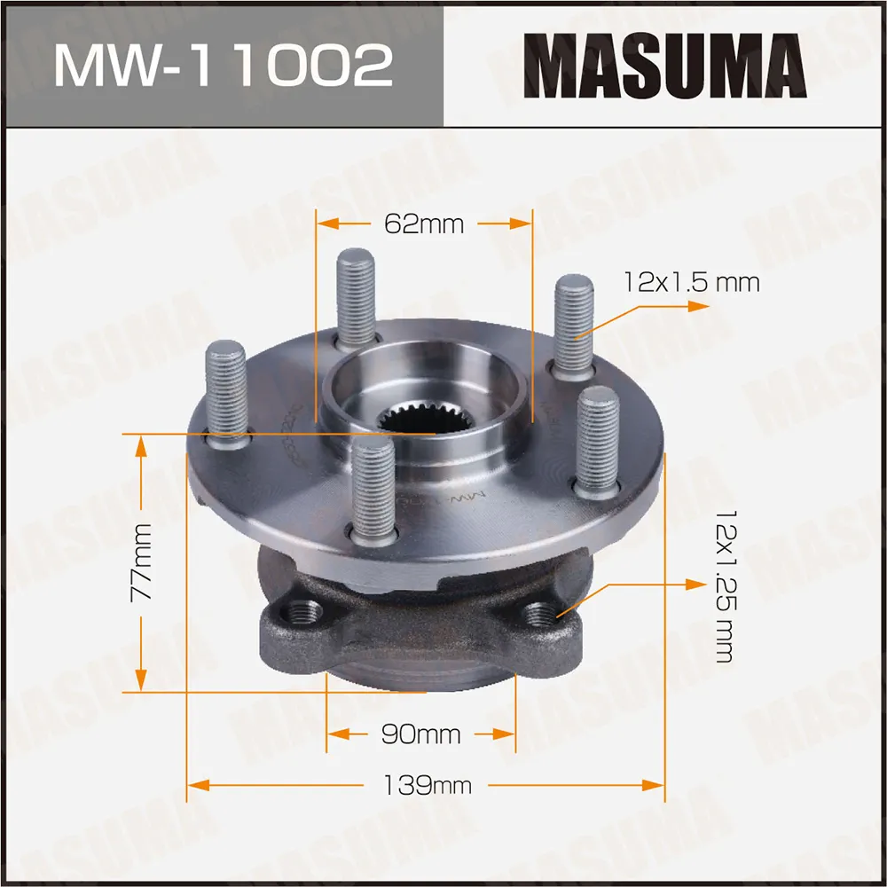 Ступица передняя TOYOTA AURIS MASUMA MW-11002