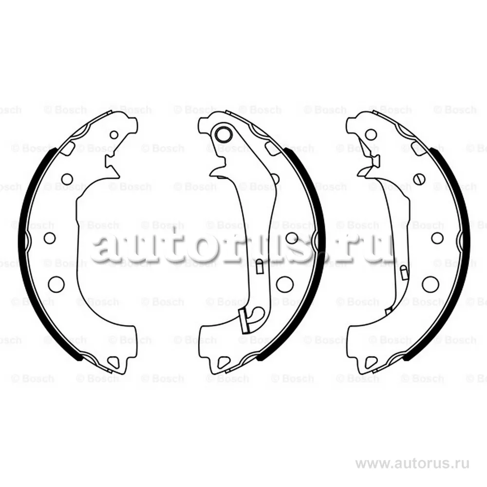 К-т бараб. тормоз. колодок BOSCH 0986487957