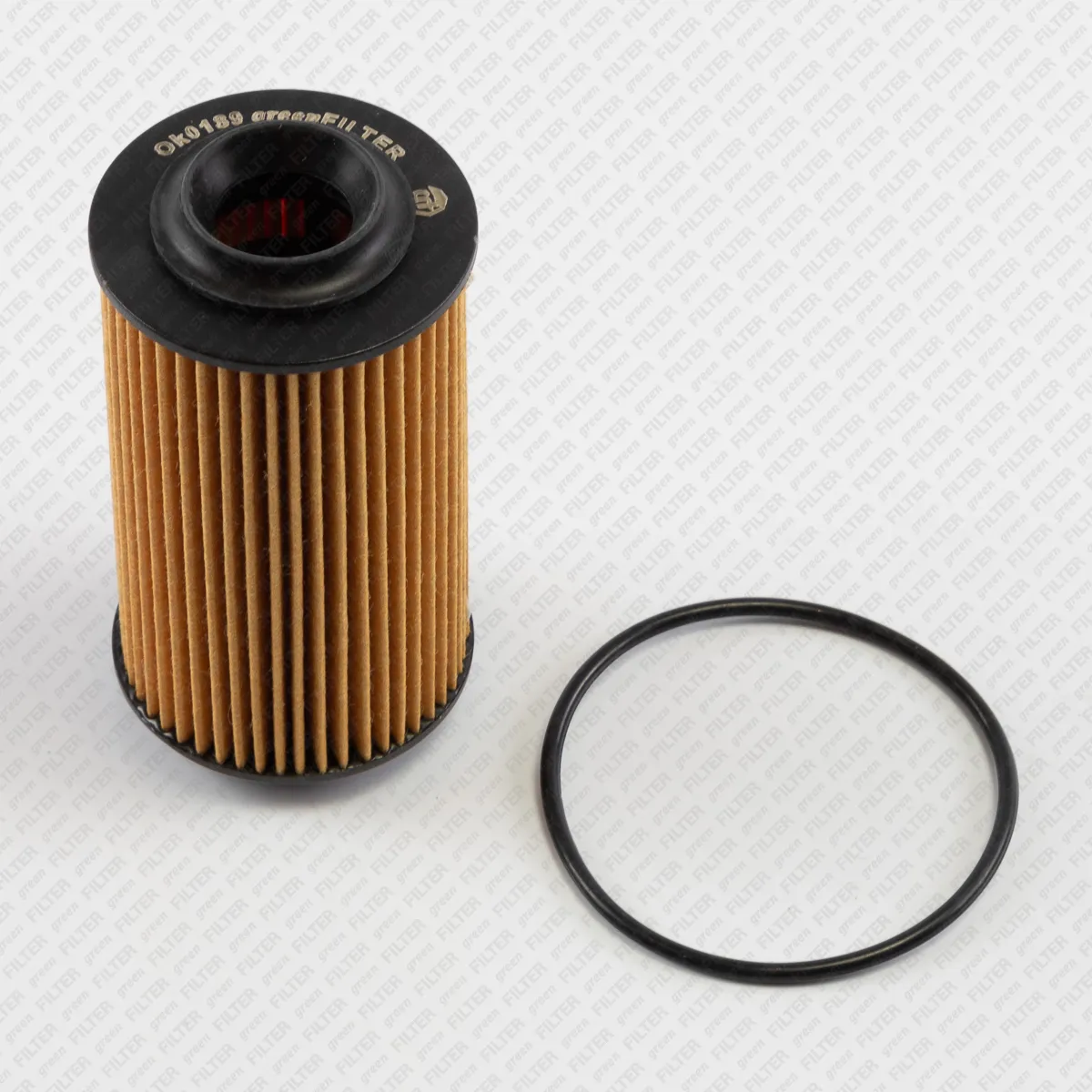 Фильтр масляный [Картридж] ALFA ROMEO 159 05->/Brera/Spider 06-> Cadillac CTS GREEN FILTER OK0189