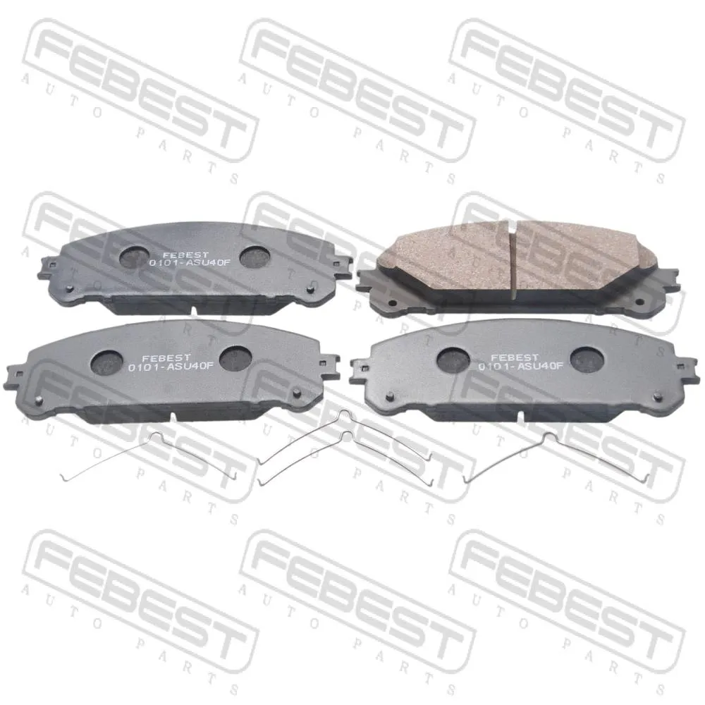 Колодки тормозные передние комплект (с прижимной скобой) FEBEST 0101-ASU40F