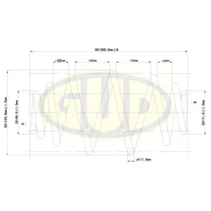ПРУЖИНА ЗАДН Opel Astra 1.4i-2.2DTi Caravan 98 G.U.D GCS263438