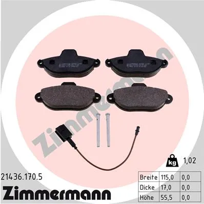 SBB Fiat, Ford incl. accessories ZIMMERMANN 21436.170.5