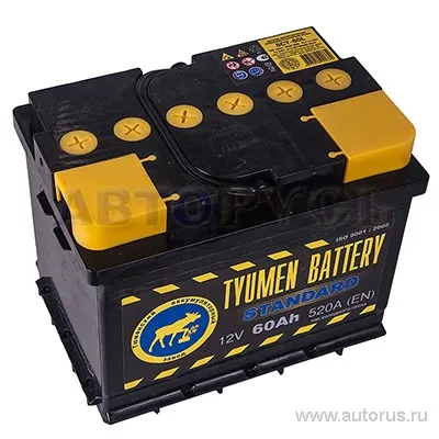 Аккумулятор TYUMEN BATTERY STANDARD 60 А/ч обратная R+ 242x175x190 EN520 А