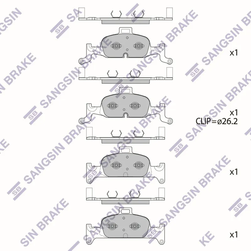 Колодки тормозные AUDI A4 15- перед. SANGSIN BRAKE SP4111