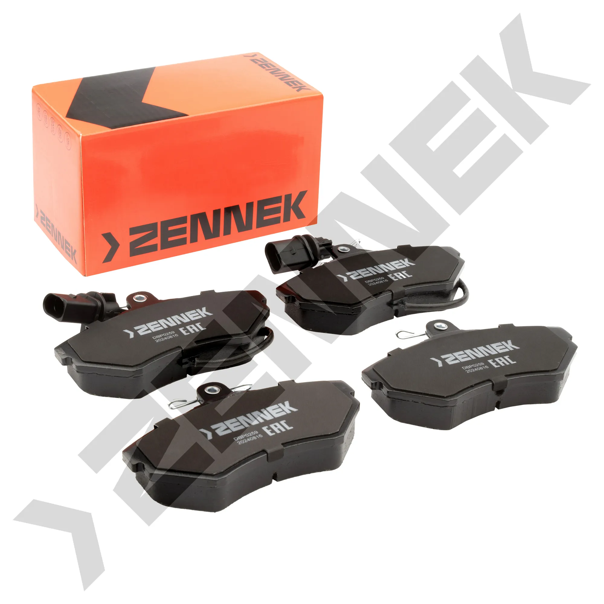 Колодки тормозные дисковые передние AUDI A4 B5 94-02, A4 B6 00-06 ZENNEK DBP0259