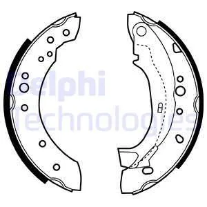 Колодки торм зад бараб Citroen C2/3/1007 03- DELPHI LS1921
