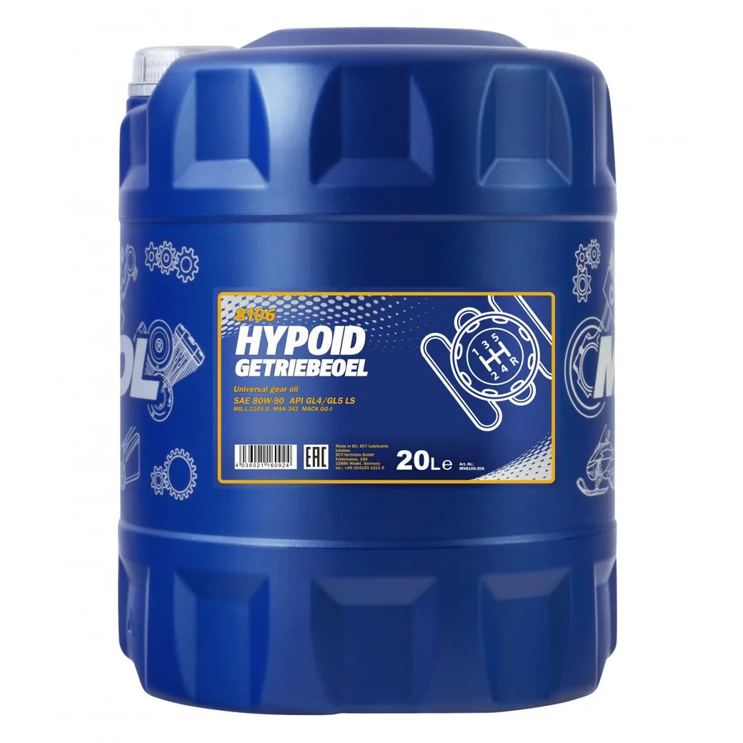Масло трансмиссионное Mannol HYPOID GETRIEBEOEL GL-5 80W90 20 л 1383