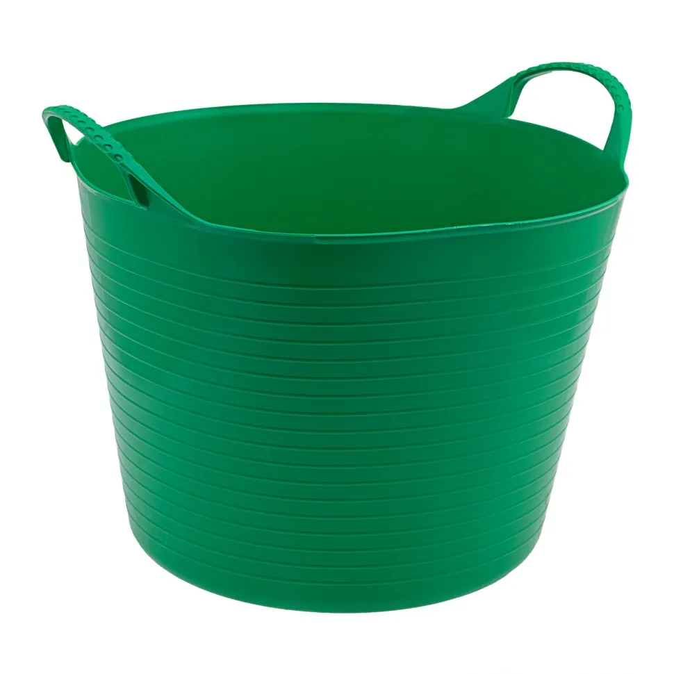 Ведро гибкое круглое 40 л, зеленое СИБРТЕХ 67506