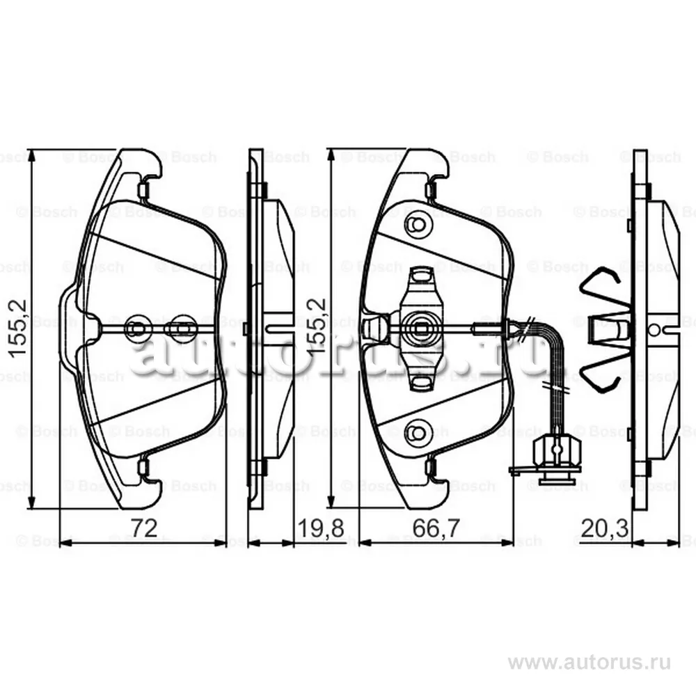 Колодки тормозные AUDI A4/A4 ALLROAD/A5 1.8-3.2 07- передние с датч.