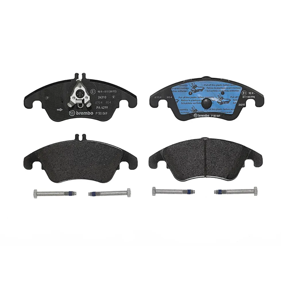 Колодки тормозные MERCEDES W204W212 (спорт) передние BREMBO P50069