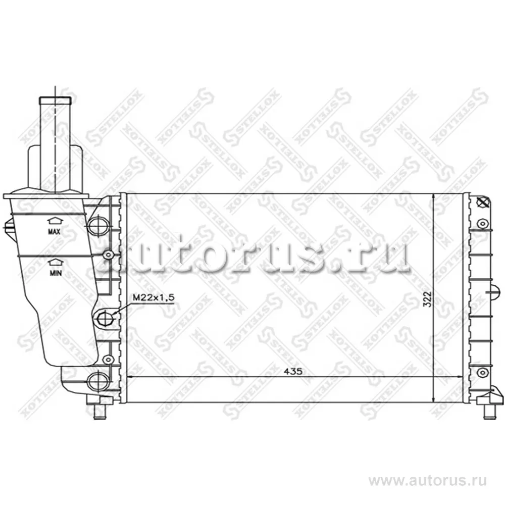 Радиатор Fiat Punto 1.1 93-00 STELLOX 1025255_SX