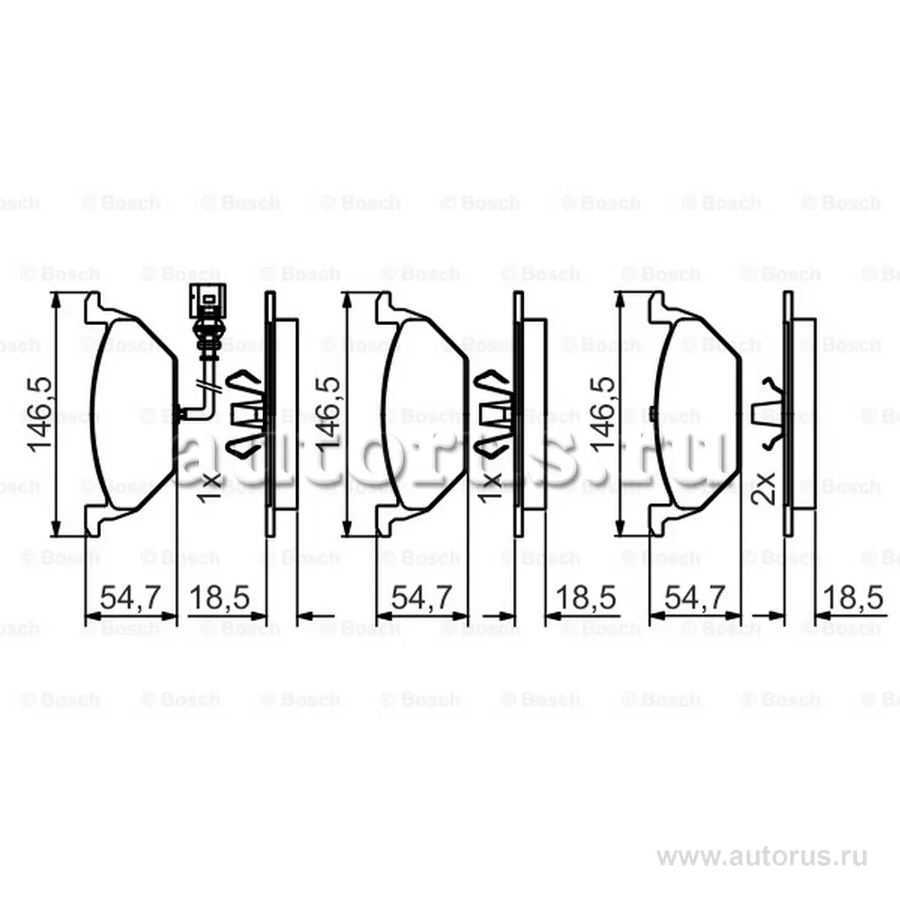 Колодки тормозные передние, Premium-2 BOSCH 0 986 495 213