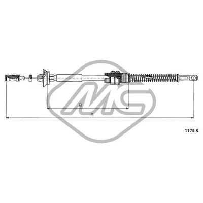 Трос газа DUCATO DS 2,0 (CH.5057672-) Metalcaucho 81548