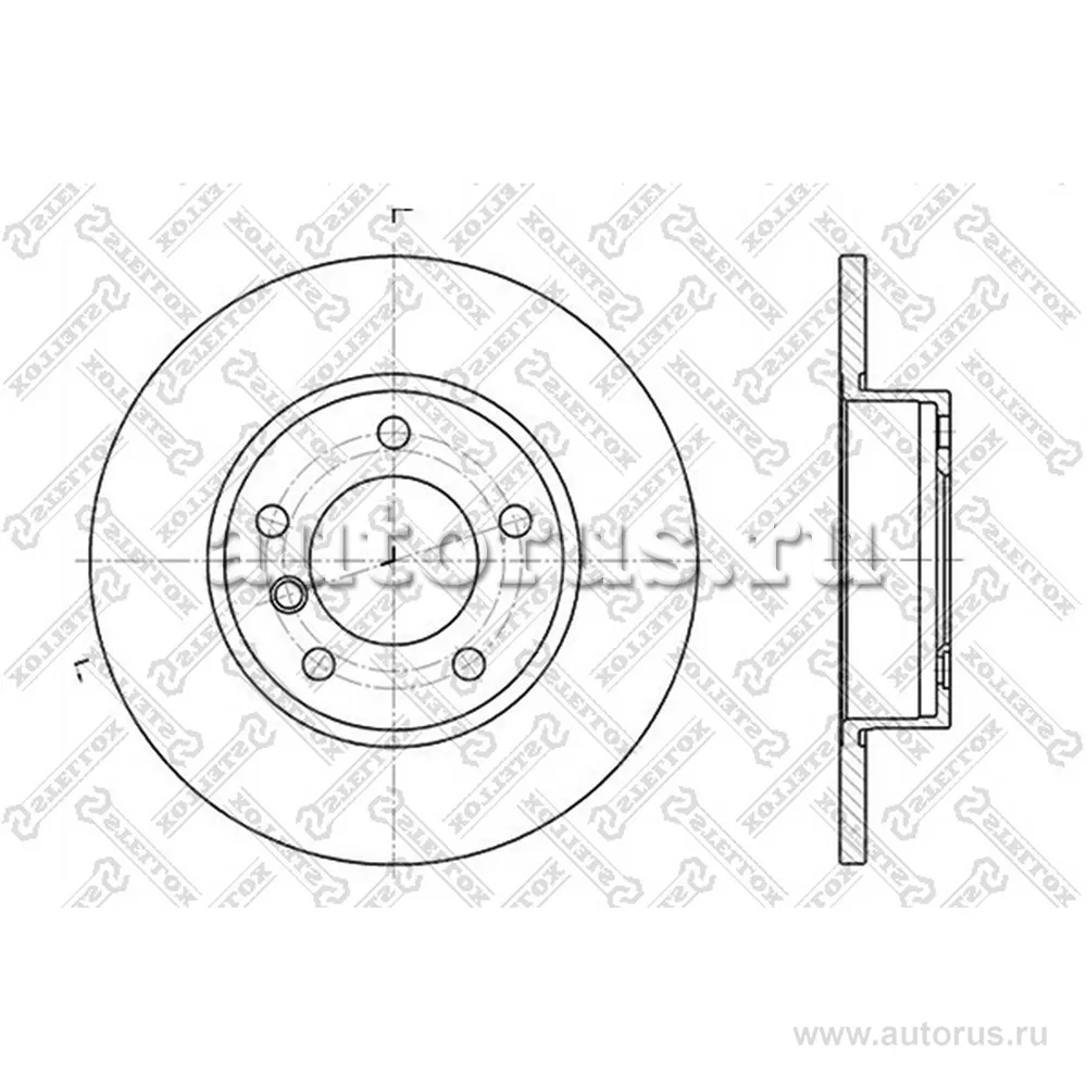 Диск тормозной передний BMW E36/Z3 1.6-1.9/1.8TDS M40-M44 90> STELLOX 60201524_SX