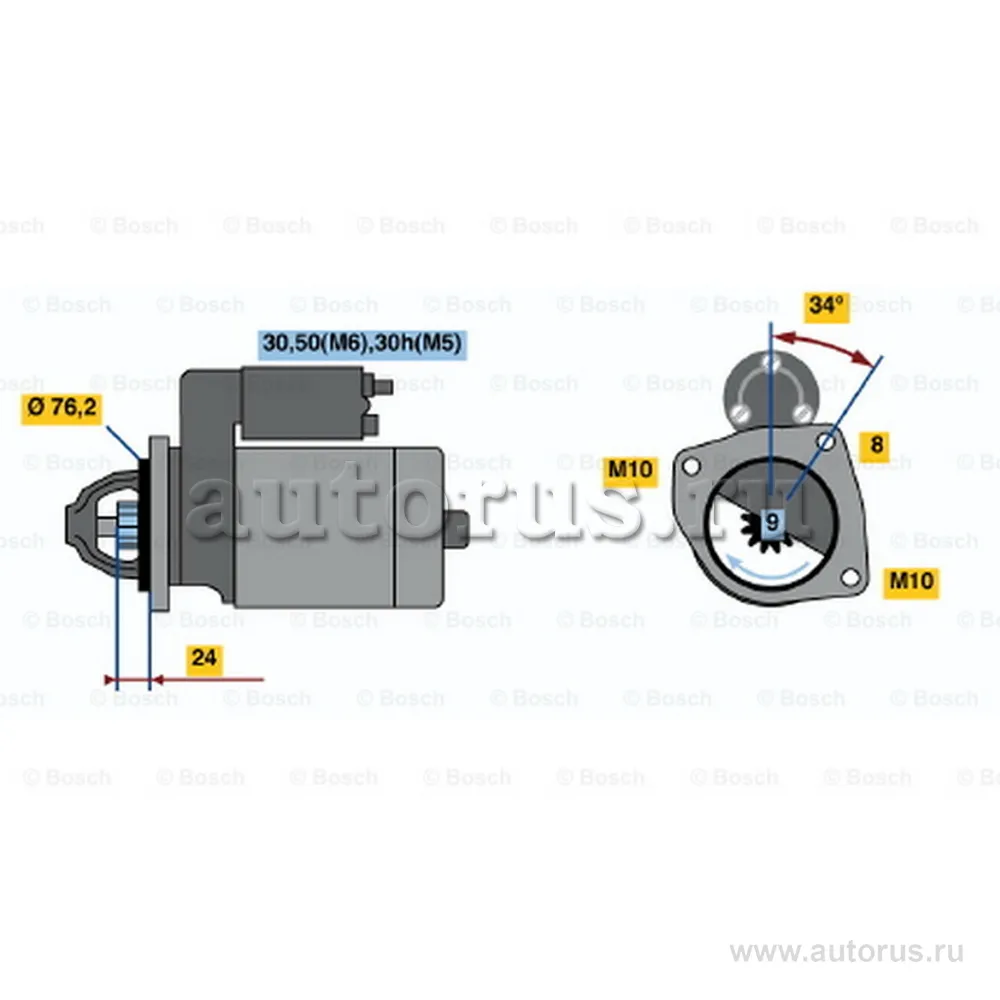 Стартер BMW E36/38/39/46 1.1кВт