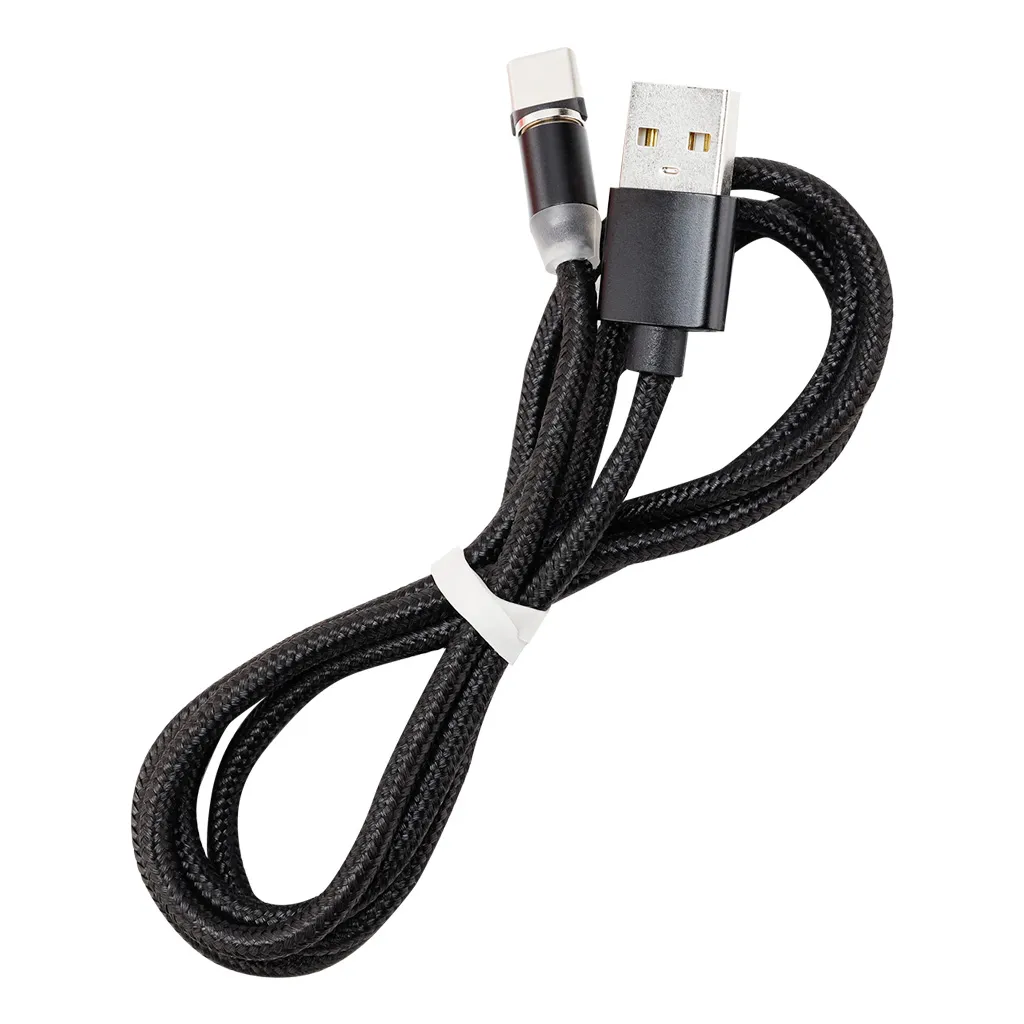 Кабель зарядки с магнитным отсоединяемым наконечником TYPE C, длина 1.0 м, 2 а, черный SMARTBUY IK-3110MT-2