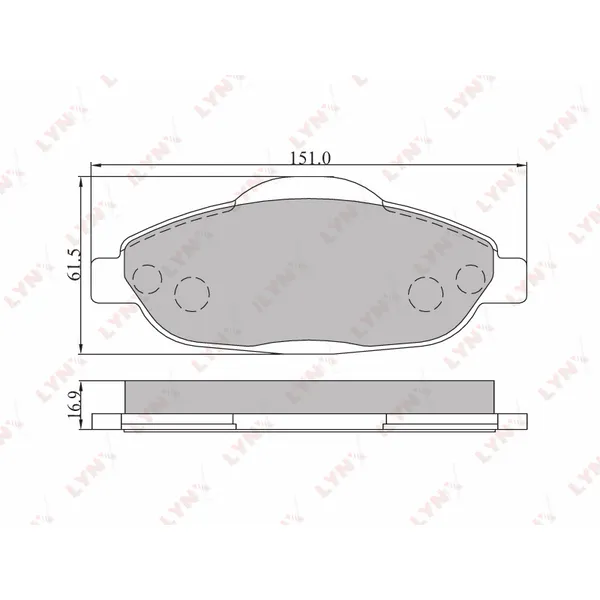 Колодки передние LYNXauto BD-6102