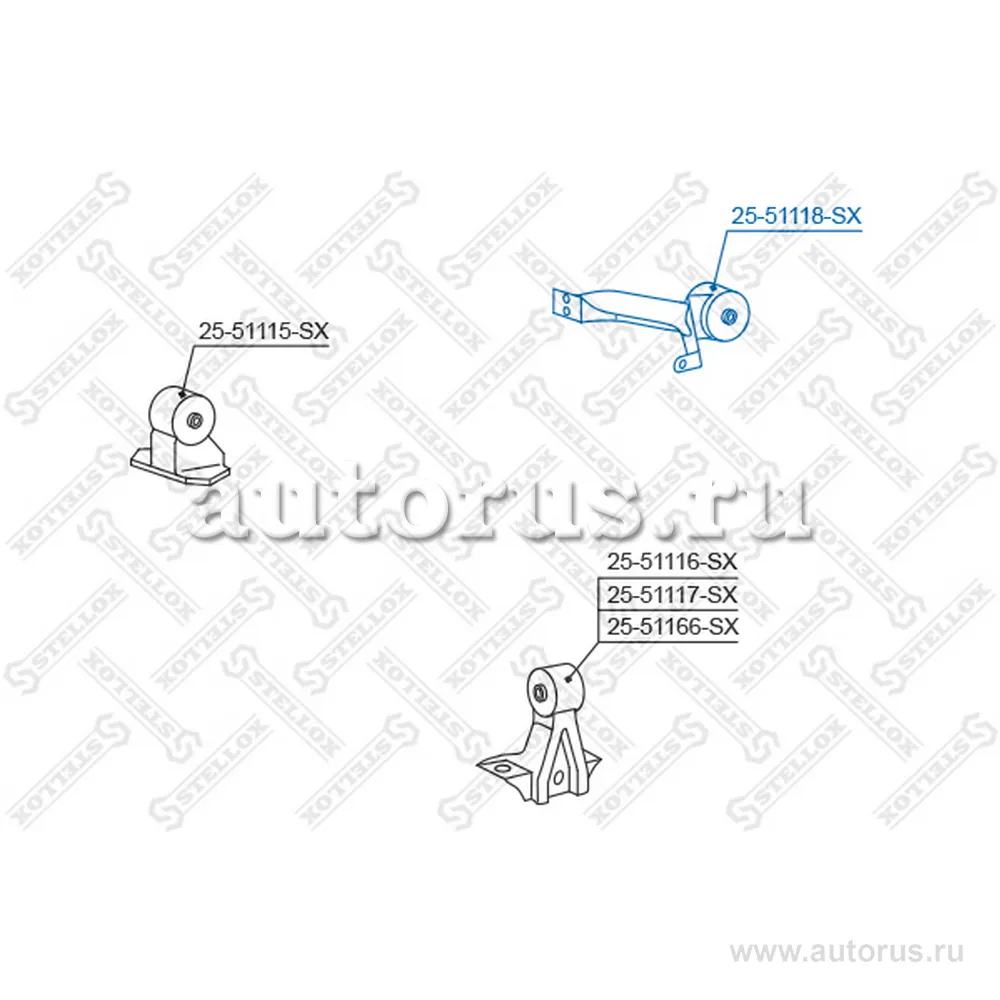 Подушка ДВСHyundai Atos 97 STELLOX 2551118_SX