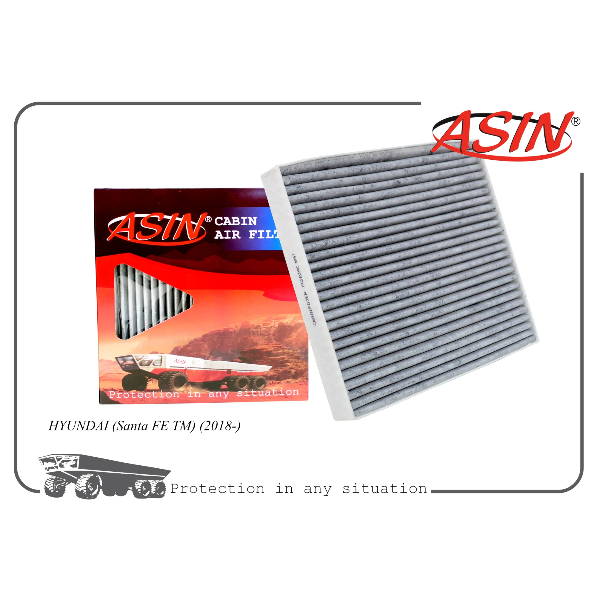 Фильтр салонный 97133-G8000/ASIN.FC2814C (угольный) ASIN ASIN ASINFC2814C