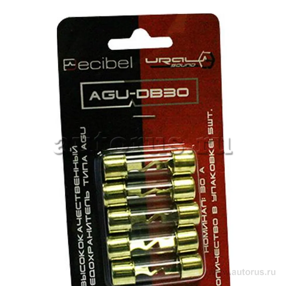 Предохранитель типа AGU 30А, 5шт URAL Ural AGUDB30 Урал Ural AGU-DB30