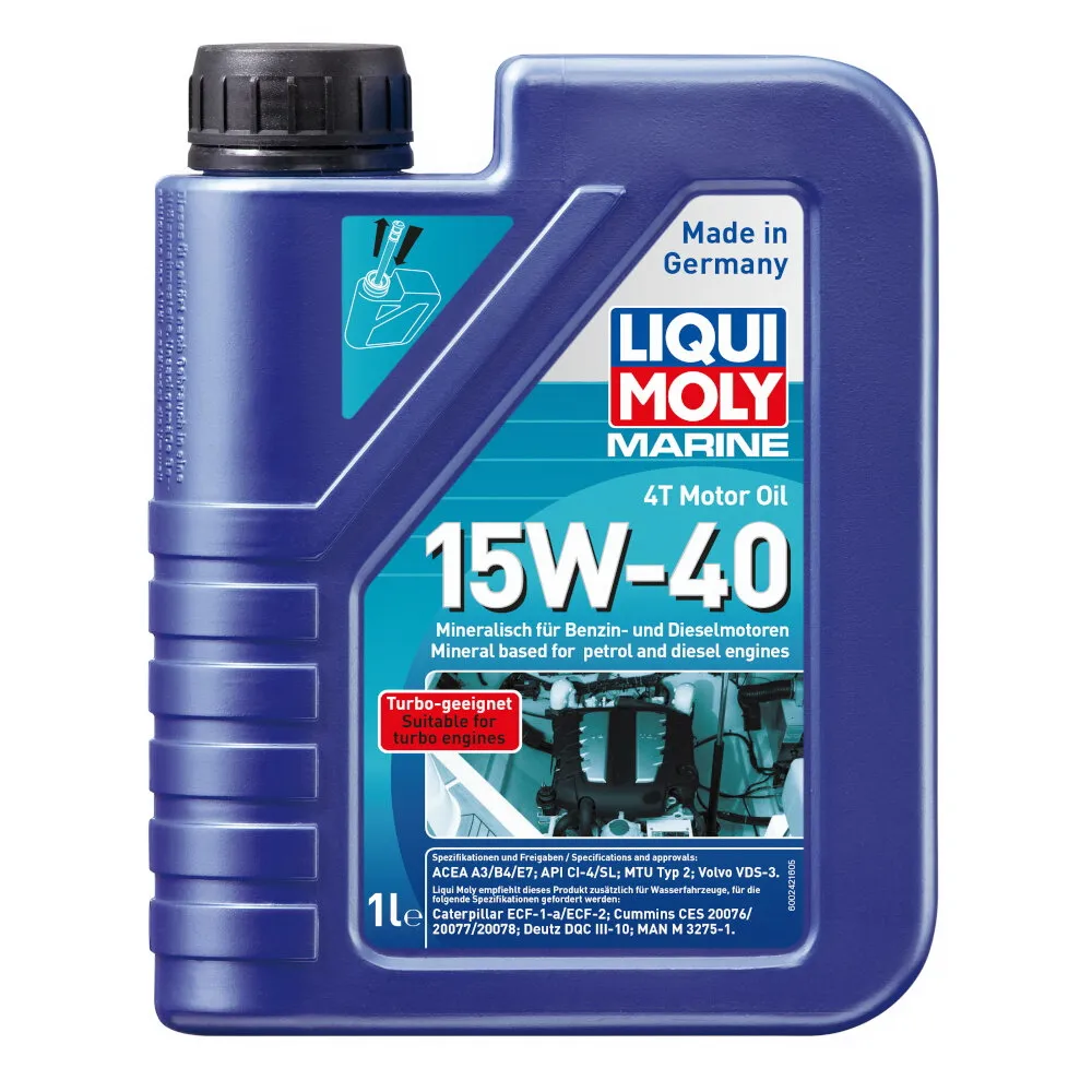 Масло моторное LIQUI MOLY Marine 4T Motor Oil 15W-40 1 л 25015