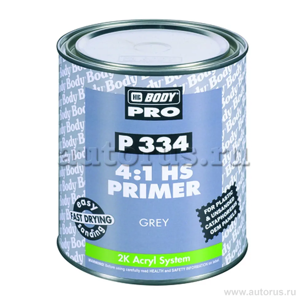 Грунт-наполнитель Body PRO 334 HS 4+1 2К (бел.) (1л) BODY 3340100001