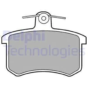 Колодки тормозные задние DELPHI LP451