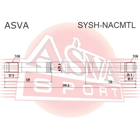 Полуось ASVA SYSH-NACMTL