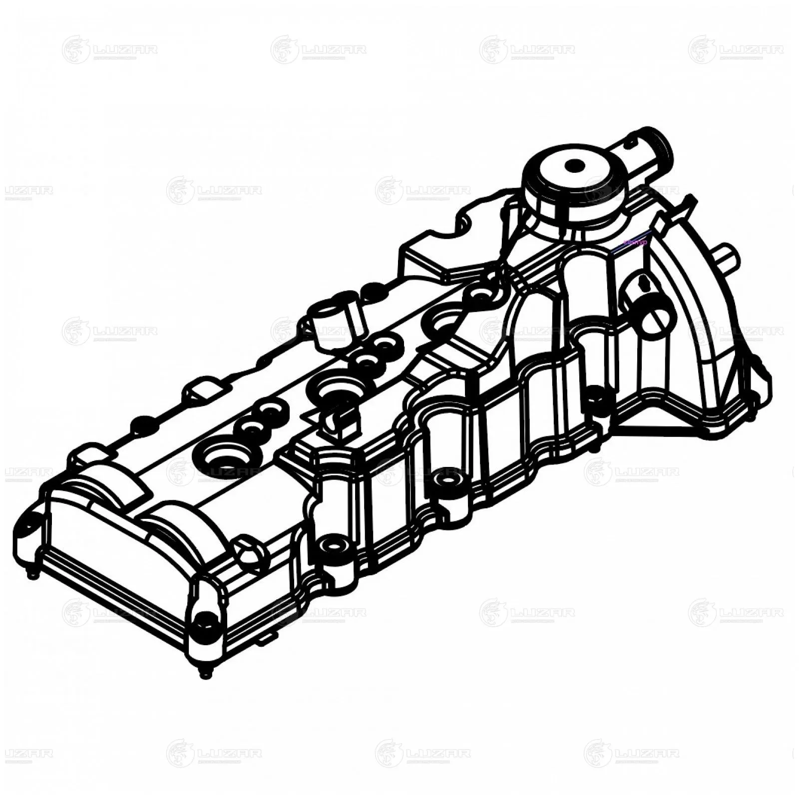 Крышка клапанная (правая) для VW Touareg (10-)/Porsche Cayenne (10-) 3.0D LUZAR LVPC 1806