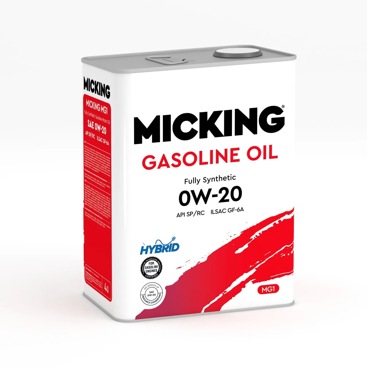 Моторное масло Micking Gasoline Oil MG1 0W-20 синтетическое API SP/RC для бензиновых двигателей 4л., M2117