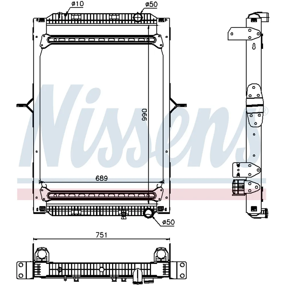 Радиатор водяной RVI Premium DXI11 (с 2005 г) NISSENS 63785