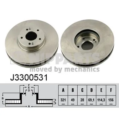 Диск тормозной NIPPARTS J3300531