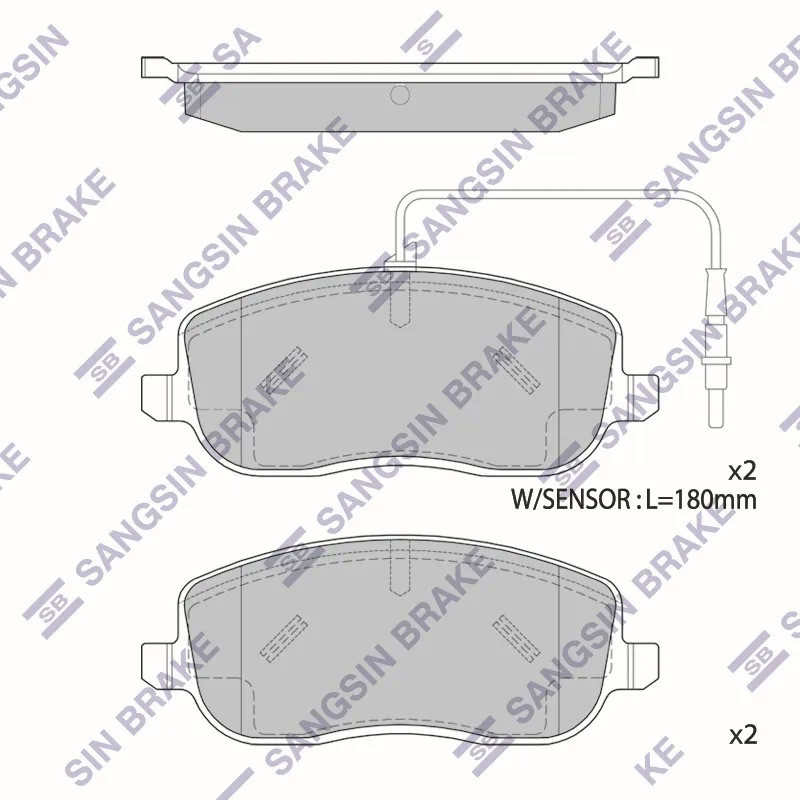 Колодки тормозные SANGSIN BRAKE SP1852