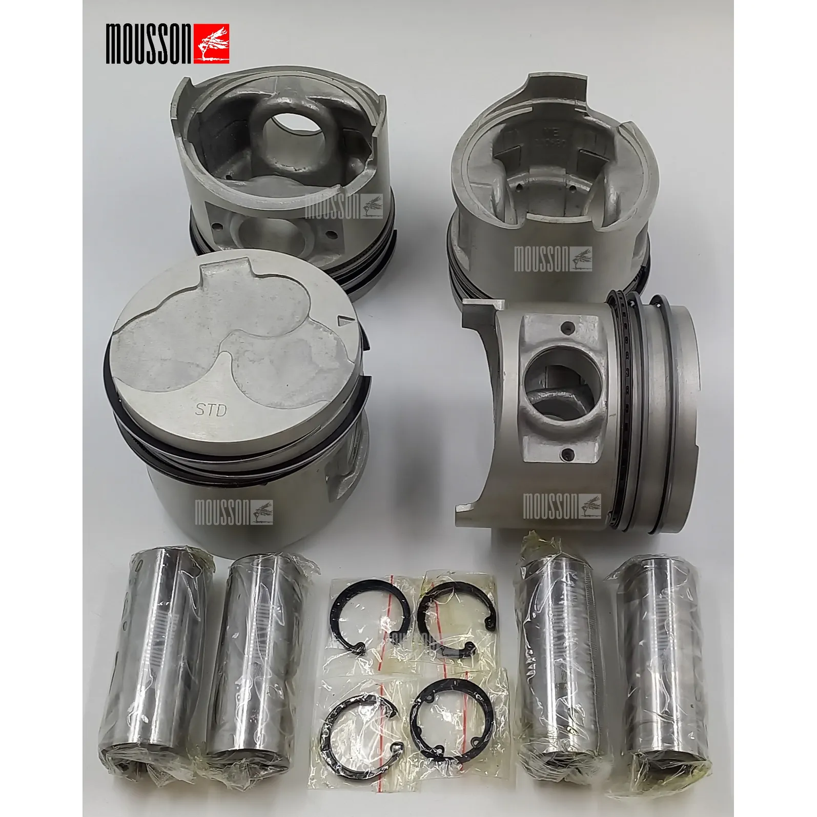 Поршень кольца комплект Mitsubishi 2.8D на 1 цилиндр MOUSSON SPR4M40STD