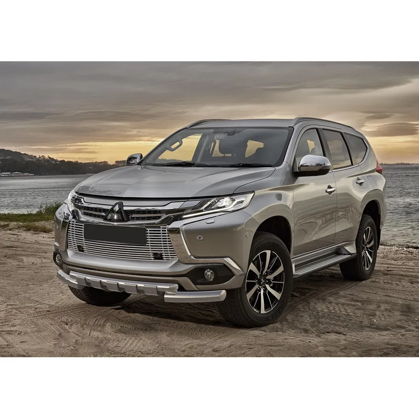 Решетка бампера d10 Rival Mitsubishi Pajero Sport III 2016-н.в., нерж. сталь, G.4003.001