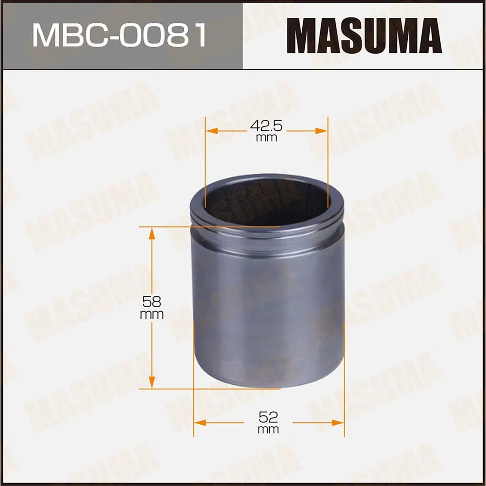 Поршень тормозного суппорта d-52 MASUMA, P525801 front MASUMA MBC0081