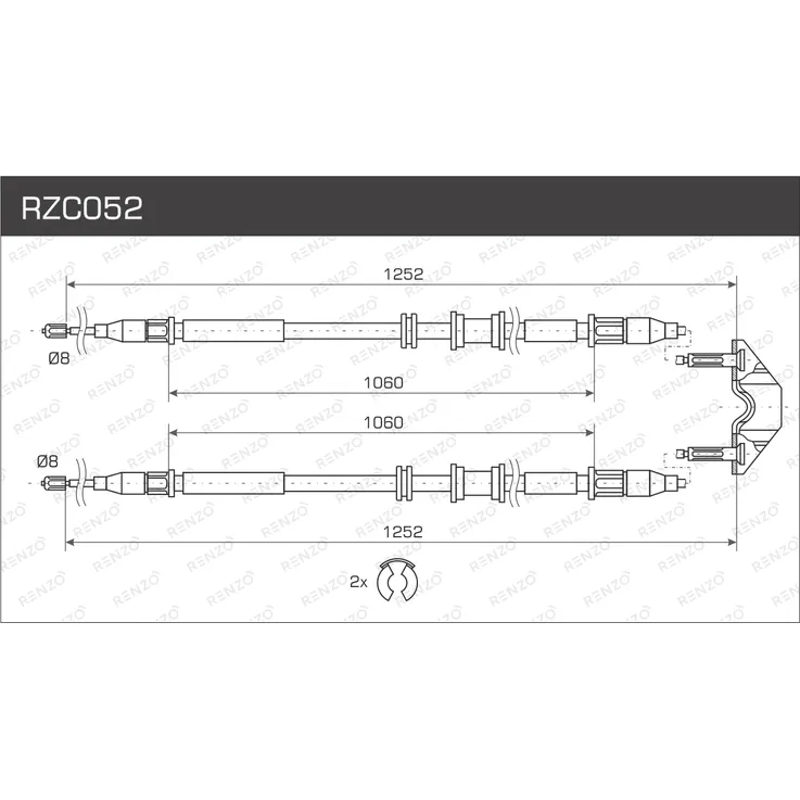 Тросы стояночного тормоза RENZO RZC052