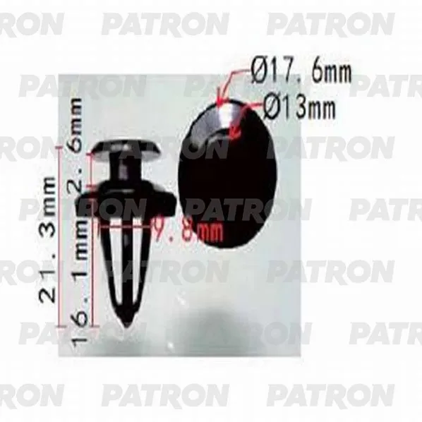 Клипса пластмассовая AlfaRomeo,Citroen,Fiat,Lancia,Peugeot применяемост PATRON P37-0965