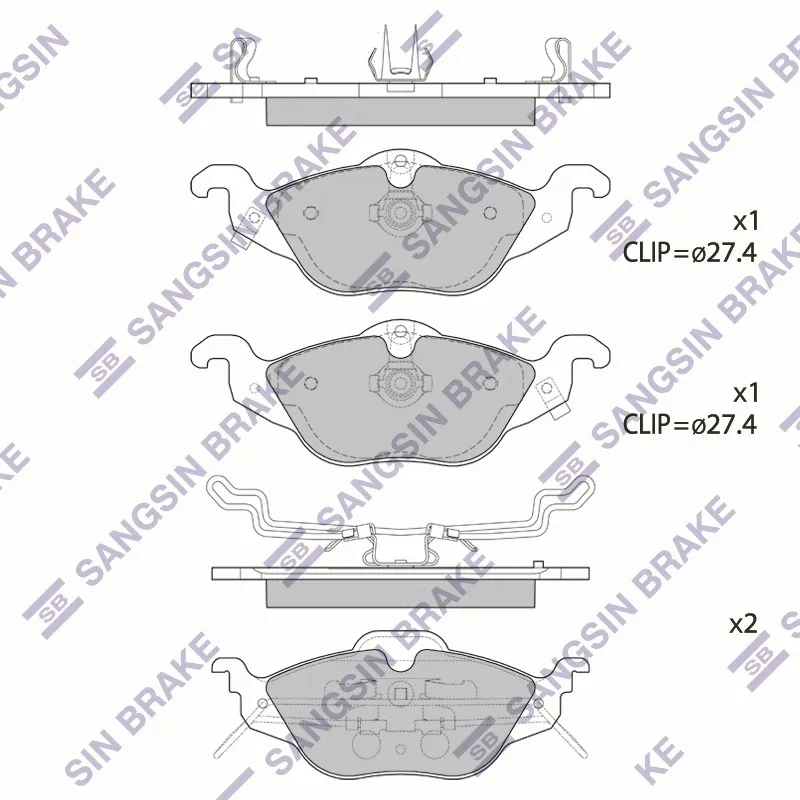 Колодки тормозные OPEL ASTRA G 1.2 1.4 1.6 1.7D передние HI-Q SP1738