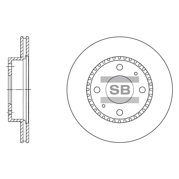 Диск тормозной передний NISSAN ALMERA SANGSIN BRAKE SD4205