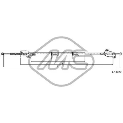 Трос ручника TERIOS ALL SX-LH Metalcaucho 83870