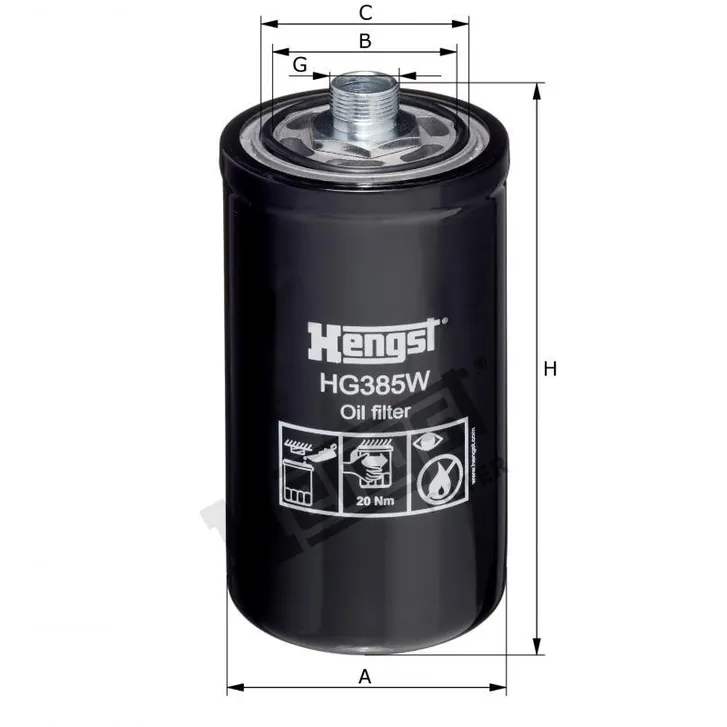 Фильтр гидравлический HENGST HG385W