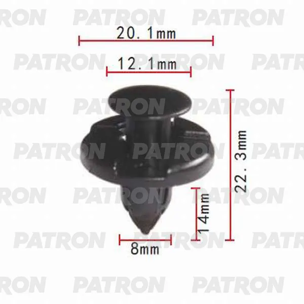 Клипса пластмассовая (комплект 10шт) Acura, Honda, Infiniti, Mitsubishi PATRON P37-0002S