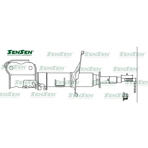 Аморт. перед. лев. Nissan PATHFINDER (R50) 3.3-3.3(3.3)\ SENSEN 42141185