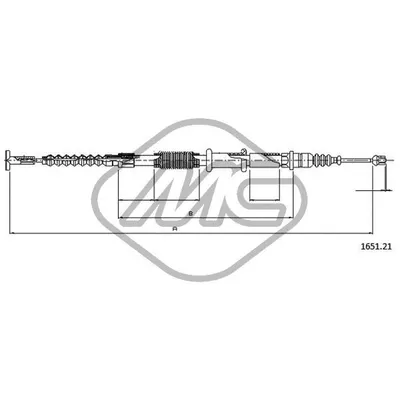 ТРОС РУЧНИКА 146 SX-LH Metalcaucho 80482